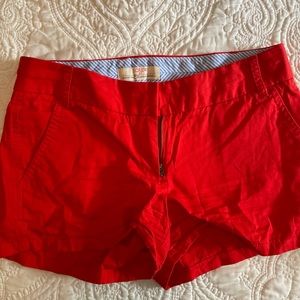 J Crew Chino Shorts Red